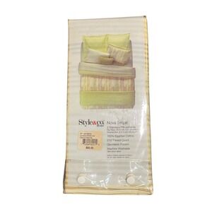 Style & Co Home Nova Stripe 2 Standard Pillowshams 100% Egyptian Cotton Yellow